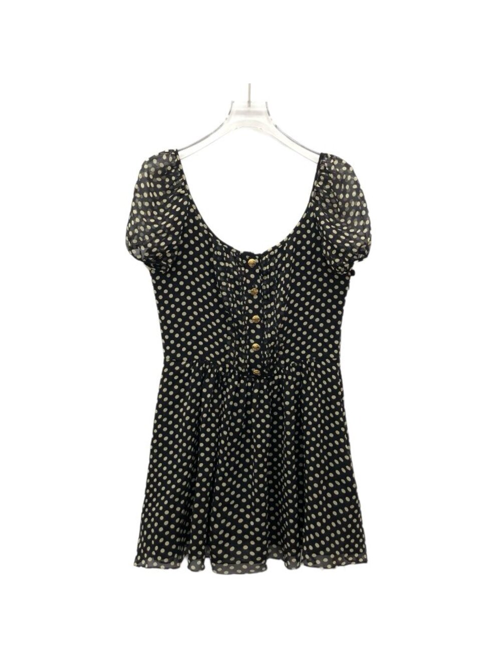 Celine Color-Block Polka-Dot Silk Dress
